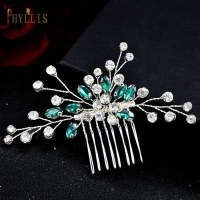 A33 Biserni češalj za vjenčanje Nakit za glavu Mladenkine Štipaljke za kosu Cvjetni ukras za glavu Kristalne ženske tijare Vjenčani dodaci za kosu sa kamenčićima