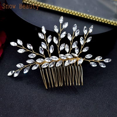 A33 Biserni češalj za vjenčanje Nakit za glavu Mladenkine Štipaljke za kosu Cvjetni ukras za glavu Kristalne ženske tijare Vjenčani dodaci za kosu sa kamenčićima