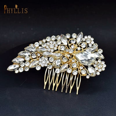 A33 Biserni češalj za vjenčanje Nakit za glavu Mladenkine Štipaljke za kosu Cvjetni ukras za glavu Kristalne ženske tijare Vjenčani dodaci za kosu sa kamenčićima