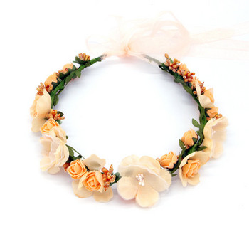 Flower Crown Tiara Hairbands Vintage Flower Forest Style Χειροποίητα αξεσουάρ για τα μαλλιά γάμου για κορίτσια νύφης Seaside mq060