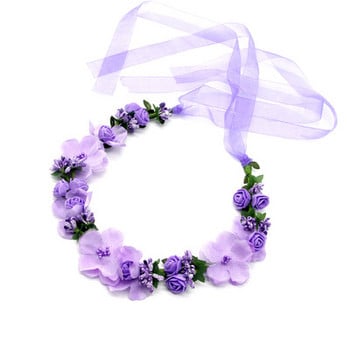 Flower Crown Tiara Hairbands Vintage Flower Forest Style Χειροποίητα αξεσουάρ για τα μαλλιά γάμου για κορίτσια νύφης Seaside mq060