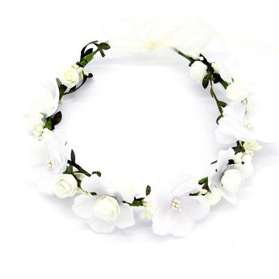 Flower Crown Tiara Hairbands Vintage Flower Forest Style Ръчно изработени сватбени аксесоари за коса за булки Момичета Seaside mq060