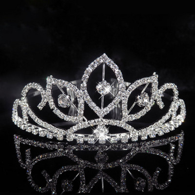 Divatos menyasszonyi tiara és korona luxus hercegnő esküvői parti haj ékszerek női lány szív kristály bál fejpánt nagykereskedés