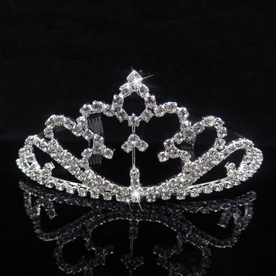 Divatos menyasszonyi tiara és korona luxus hercegnő esküvői parti haj ékszerek női lány szív kristály bál fejpánt nagykereskedés
