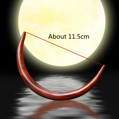 Полумесец Вилица за коса Рамадан Ръчно издълбани дървени клечки за коса за жени Гребен за дълга коса Оформяне на коса Модни аксесоари за коса