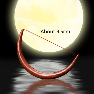 Полумесец Вилица за коса Рамадан Ръчно издълбани дървени клечки за коса за жени Гребен за дълга коса Оформяне на коса Модни аксесоари за коса