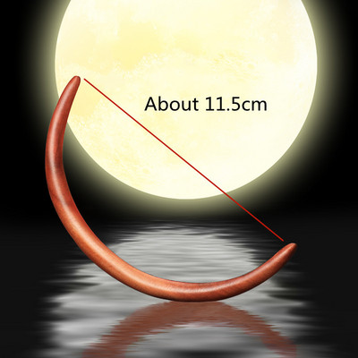 Полумесец Вилица за коса Рамадан Ръчно издълбани дървени клечки за коса за жени Гребен за дълга коса Оформяне на коса Модни аксесоари за коса