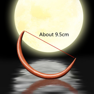 Полумесец Вилица за коса Рамадан Ръчно издълбани дървени клечки за коса за жени Гребен за дълга коса Оформяне на коса Модни аксесоари за коса