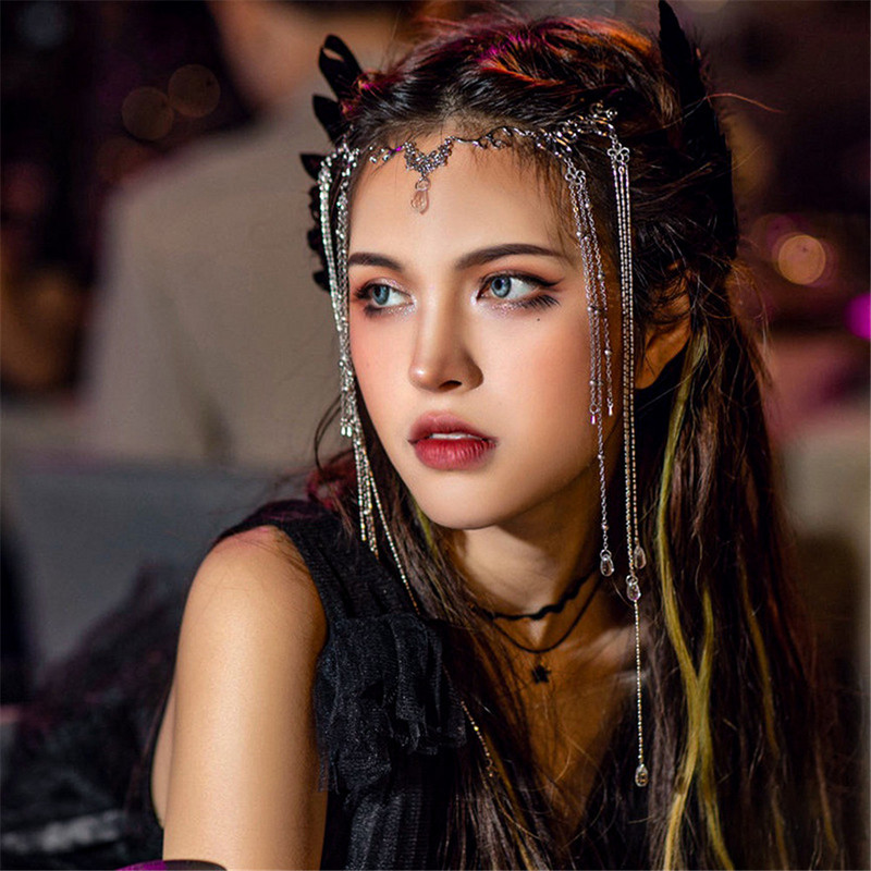 Vilinska kruna Tijara Pokrivalo za glavu Princezina Ukrasi za čelo Haljina za mladenku Hanfu za žene, djecu, djevojke, dodaci za Noć vještica