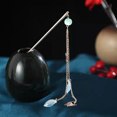 Vintage Hanfu štapić za kosu Kineske klasične ukosnice od kristalnih perli Cvijeće štapić za kosu s kićankama Vjenčani dodaci