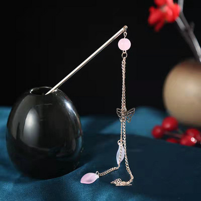 Vintage Hanfu štapić za kosu Kineske klasične ukosnice od kristalnih perli Cvijeće štapić za kosu s kićankama Vjenčani dodaci