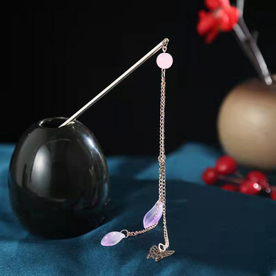 Vintage Hanfu štapić za kosu Kineske klasične ukosnice od kristalnih perli Cvijeće štapić za kosu s kićankama Vjenčani dodaci