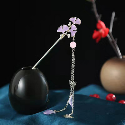 Vintage Hanfu štapić za kosu Kineske klasične ukosnice od kristalnih perli Cvijeće štapić za kosu s kićankama Vjenčani dodaci