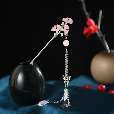 Vintage Hanfu štapić za kosu Kineske klasične ukosnice od kristalnih perli Cvijeće štapić za kosu s kićankama Vjenčani dodaci