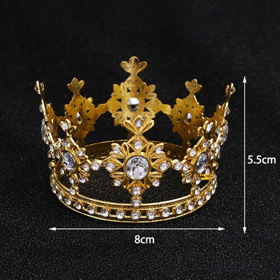 Χονδρική Μικρή Μεταλλική Κορώνα για Αγόρια Κορίτσια Μωρό Γενέθλια χορού Τιάρες Πέρλες Μαλλιά Κοσμήματα Βρεφική τούρτα Στολίδια Αξεσουάρ κεφαλιού