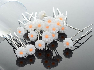 20 vnt Vestuvių nuotakos perlų plaukų segtukai gėlių krištoliniai plaukų segtukai plaukų segtukai pamergių papuošalų priedai Didmeninė prekyba