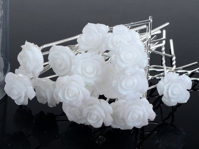 20 vnt Vestuvių nuotakos perlų plaukų segtukai gėlių krištoliniai plaukų segtukai plaukų segtukai pamergių papuošalų priedai Didmeninė prekyba