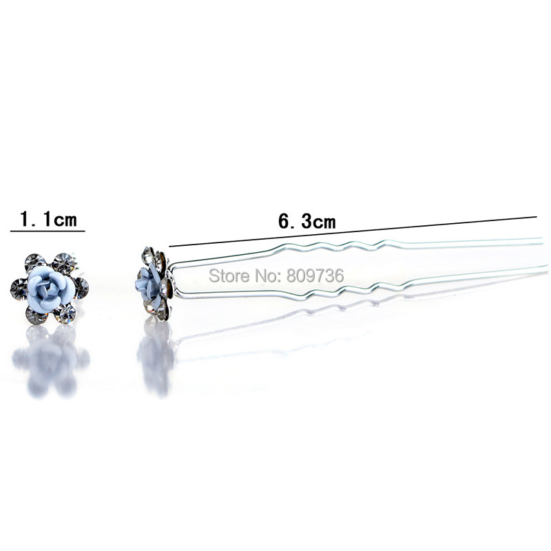 20 vnt Vestuvių nuotakos perlų plaukų segtukai gėlių krištoliniai plaukų segtukai plaukų segtukai pamergių papuošalų priedai Didmeninė prekyba