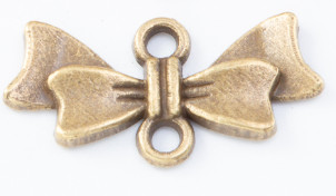 50 db Antik cinkötvözet masni-csomó Charms Diy Jewelry Finding 7873