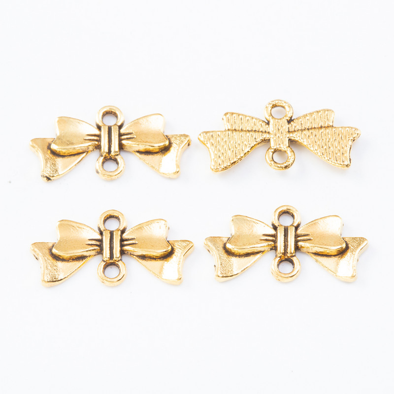 50 db Antik cinkötvözet masni-csomó Charms Diy Jewelry Finding 7873