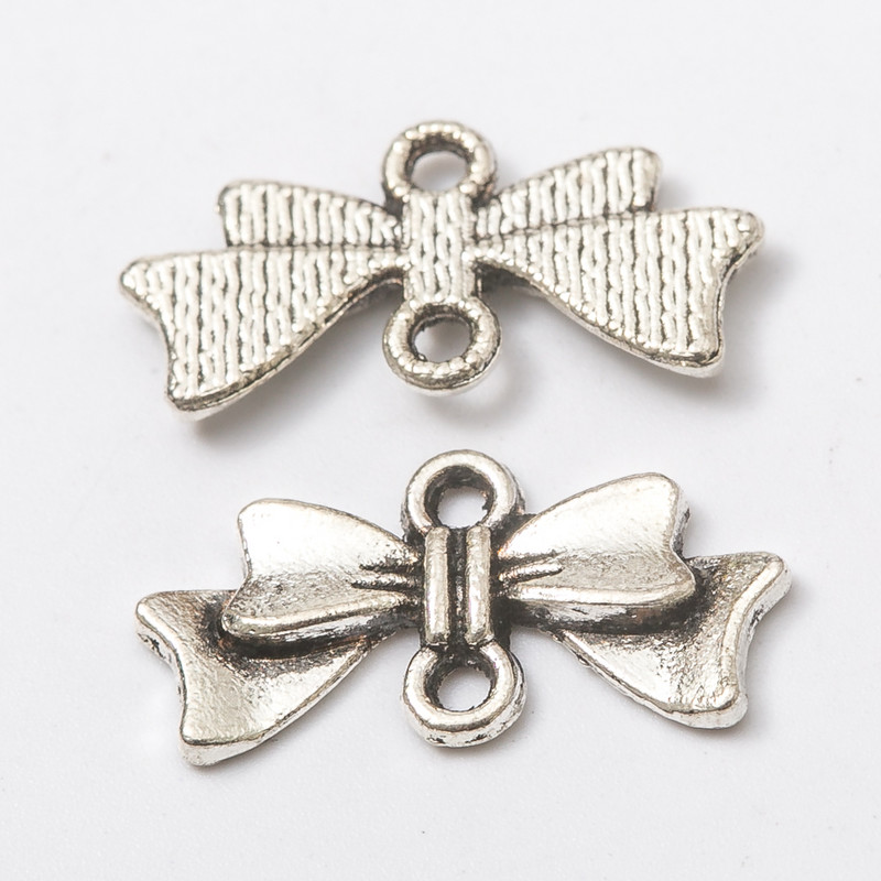 50 db Antik cinkötvözet masni-csomó Charms Diy Jewelry Finding 7873