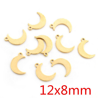 10db/tétel 316 rozsdamentes acél aranyozott fa hold pillangó kis medál nyaklánchoz barkács ékszerkészítés