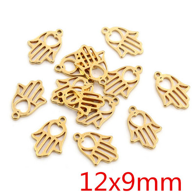 10db/tétel 316 rozsdamentes acél aranyozott fa hold pillangó kis medál nyaklánchoz barkács ékszerkészítés