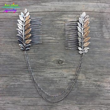 Καλοκαιρινό στυλ Bohemia Leaves Head Crown Chain And Leaves Hair Comb Αξεσουάρ για τα μαλλιά γάμου Bijoux