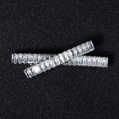 Miallo Fashion Barrette Cubic cirkónia levél hajcsatok női kiegészítők Menyasszonyi Esküvői Haj Ékszer Menyasszonyi Fejdísz