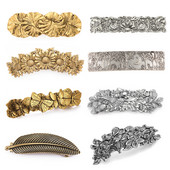 Skyrim Ginkgo százszorszép virágos növény Hajcsat Menyasszony Tiara Retro Női Hajruha Hajtű Barrette Luxus esküvői hajkiegészítők