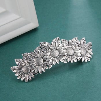 Skyrim Ginkgo Daisy Flower Plant Hair Clip Bride Tiara Ρετρό Γυναικεία Μαλλιά φουρκέτα Barrette Πολυτελή αξεσουάρ για τα μαλλιά γάμου