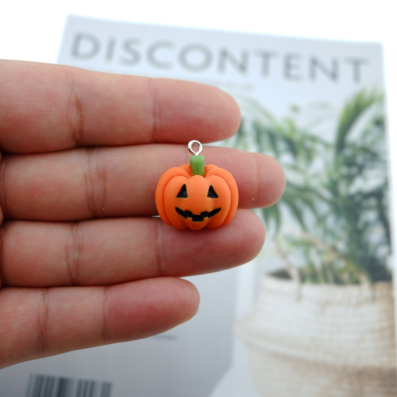 Tök Halloween készletek Gyanta bűbájok fülbevalóhoz kulcstartó karkötő medál ékszer Találatok készítése