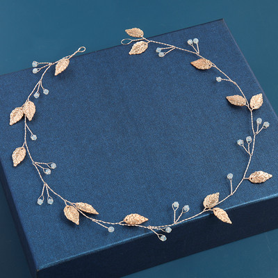 2020 Сватбени аксесоари за коса Кристална перлена лента за глава Диадема Цвете Глава Коса Лоза Дамски бижута за коса Булчински аксесоари за коса