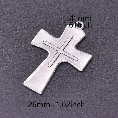 MIX 26бр. Кръст Талисман Ретро кръстове от цинкова сплав Висулка Религиозна вяра Талисмани Находки за бижута Изработка на Cruces Bisuteria