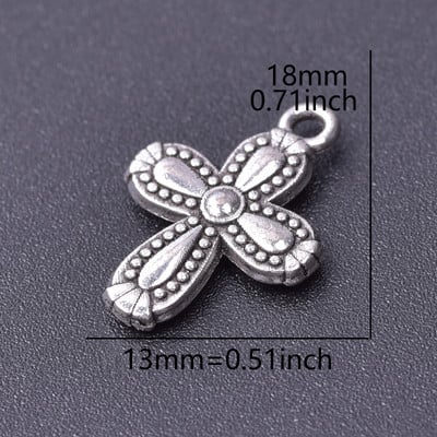 MIX 26бр. Кръст Талисман Ретро кръстове от цинкова сплав Висулка Религиозна вяра Талисмани Находки за бижута Изработка на Cruces Bisuteria