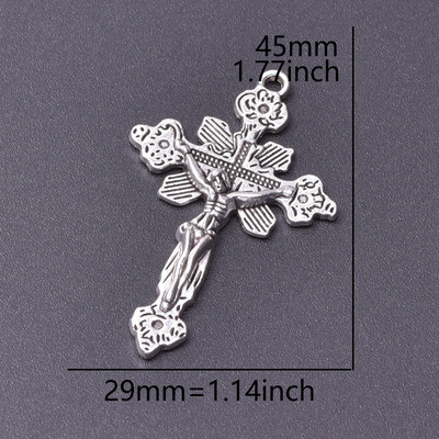 MIX 26бр. Кръст Талисман Ретро кръстове от цинкова сплав Висулка Религиозна вяра Талисмани Находки за бижута Изработка на Cruces Bisuteria