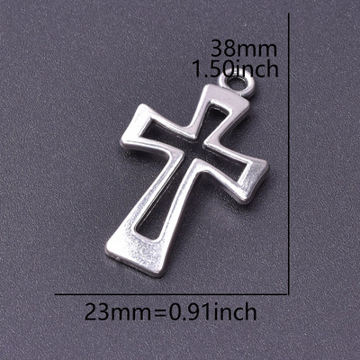 MIX 26бр. Кръст Талисман Ретро кръстове от цинкова сплав Висулка Религиозна вяра Талисмани Находки за бижута Изработка на Cruces Bisuteria