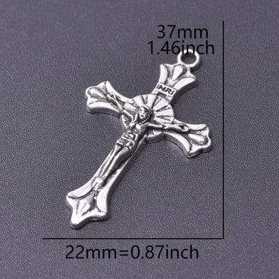 MIX 26бр. Кръст Талисман Ретро кръстове от цинкова сплав Висулка Религиозна вяра Талисмани Находки за бижута Изработка на Cruces Bisuteria
