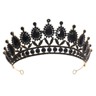 Luksuslikud sinised kivikristallidest pulmakroonidega tiaarad ja kroonid Kuninganna diadeemivõistlus Crown Pruudi juuste ehted