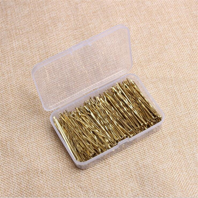 150db/doboz Fém Barrettes Ékszer Haj Hajtű Arany Clip Női Lány Kiegészítők Bobby Pins Menyasszonyi Menyasszonyi Fejdísz Esküvő