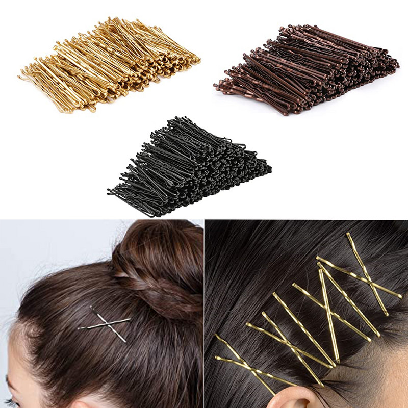 150db/doboz Fém Barrettes Ékszer Haj Hajtű Arany Clip Női Lány Kiegészítők Bobby Pins Menyasszonyi Menyasszonyi Fejdísz Esküvő