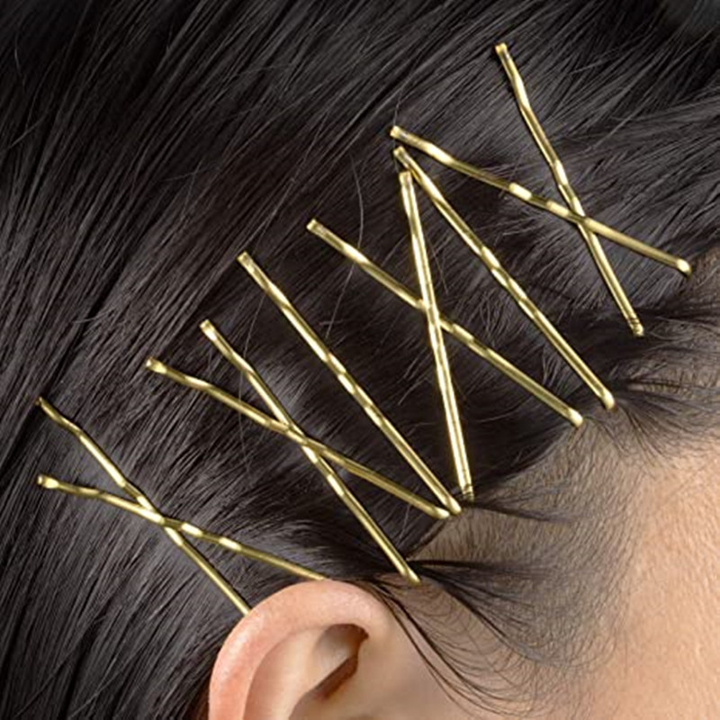 150db/doboz Fém Barrettes Ékszer Haj Hajtű Arany Clip Női Lány Kiegészítők Bobby Pins Menyasszonyi Menyasszonyi Fejdísz Esküvő