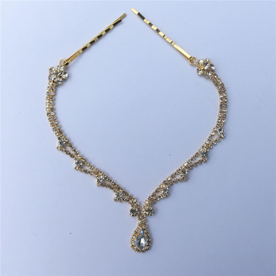 Boho булчинска сватбена верига за глава със стрази бижута за коса за жени сватбена овална кристална верига за коса аксесоари подаръци