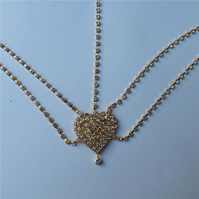 Boho булчинска сватбена верига за глава със стрази бижута за коса за жени сватбена овална кристална верига за коса аксесоари подаръци