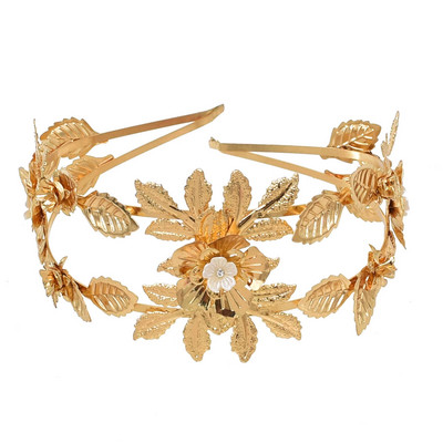 Ελληνικό Χρυσό Φύλλο Κεφαλόδεσμοι Νύφη Γάμος Αξεσουάρ Μαλλιά Γυναικεία Ρωμαϊκό Διάδημο Στέμμα Τιάρες Κόσμημα Κεφαλής Κοσμήματα