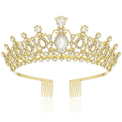 Accesorii pentru păr de nuntă Coroane cu strasuri de cristal cu piepteni Diadem prințesă regina Tiare Bijuterii pentru cap Oferte fierbinte Fete de mireasă