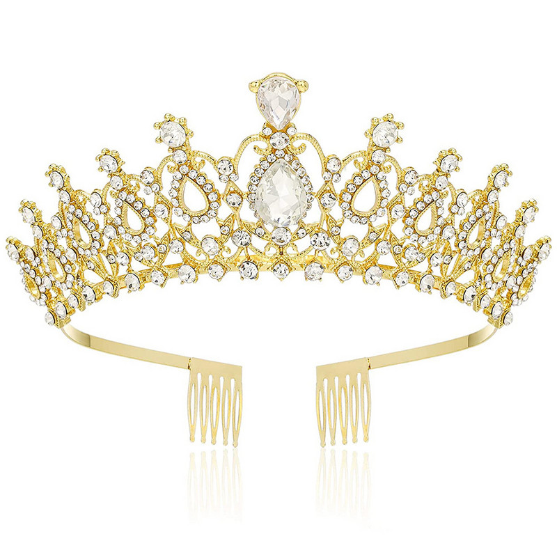 Accesorii pentru păr de nuntă Coroane cu strasuri de cristal cu piepteni Diadem prințesă regina Tiare Bijuterii pentru cap Oferte fierbinte Fete de mireasă