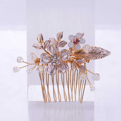 Vjenčani dodaci za kosu Cvjetne kopče za žene Modni kristalni ukras za glavu mladenke Ukosnice od umjetnog bisera Češljevi za kosu Nakit za djevojke