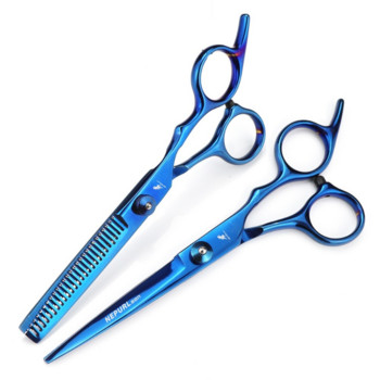 6-инчови зъбни ножици плоски ножици за бръснари и фризьори специални фини ножици за изтъняване на подстригване и коса