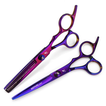 6-инчови зъбни ножици плоски ножици за бръснари и фризьори специални фини ножици за изтъняване на подстригване и коса
